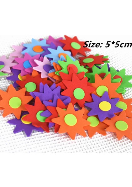 50 Adet Yıldız Tarzı Köpük Çiçekler Kelebekler Yıldızlar Scrapbooking Kendi Başına Yap Çıkartma Çeşitli Renkler Çocuk Odası Parti Dekoru Anaokulu Zanaat (Yurt Dışından)