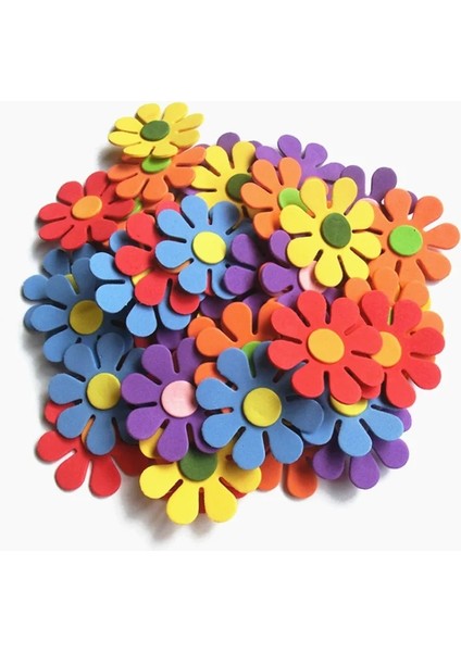 50 Adet Yıldız Tarzı Köpük Çiçekler Kelebekler Yıldızlar Scrapbooking Kendi Başına Yap Çıkartma Çeşitli Renkler Çocuk Odası Parti Dekoru Anaokulu Zanaat (Yurt Dışından)