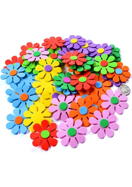 50 Adet Yıldız Tarzı Köpük Çiçekler Kelebekler Yıldızlar Scrapbooking Kendi Başına Yap Çıkartma Çeşitli Renkler Çocuk Odası Parti Dekoru Anaokulu Zanaat (Yurt Dışından)