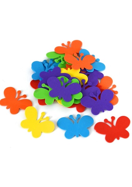 50 Adet Yıldız Tarzı Köpük Çiçekler Kelebekler Yıldızlar Scrapbooking Kendi Başına Yap Çıkartma Çeşitli Renkler Çocuk Odası Parti Dekoru Anaokulu Zanaat (Yurt Dışından)