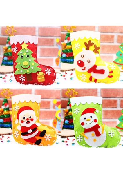 Mavi Stil El Sanatları Noel Çorap Şapka Anaokulu Çocuk Oyuncakları El Sanatları Süslemeleri Çocuk Malzemeleri Hediye Çantası Kız Erkek Eğitici Oyuncaklar (Yurt Dışından)