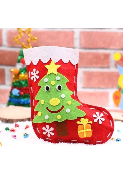Mavi Stil El Sanatları Noel Çorap Şapka Anaokulu Çocuk Oyuncakları El Sanatları Süslemeleri Çocuk Malzemeleri Hediye Çantası Kız Erkek Eğitici Oyuncaklar (Yurt Dışından)