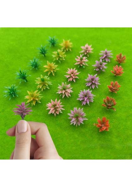 Sarı GREEN30PCS Tarzı Model Ağaç Çalılar, Ho Ölçekli Çiçek Çim Orman Yeşillik Bitkiler Bina Park Bahçe Minyatür Peyzaj Düzeni 1::100 (Yurt Dışından)