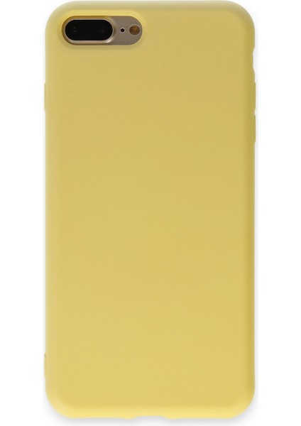 Iphone 8 Plus Kılıf Nano Içi Kadife Silikon - Sarı 300099