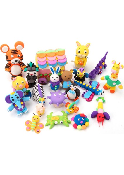 24 Renk Stili 36 Colorsset Süper Hafif Yumuşak Kil Antistres Hamuru Malzemeleri Kum Fidget Sakız Polimer Kil Çocuklar Için Dıy Eğitici Oyuncaklar (Yurt Dışından)