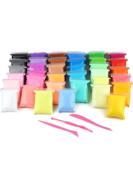 24 Renk Stili 36 Colorsset Süper Hafif Yumuşak Kil Antistres Hamuru Malzemeleri Kum Fidget Sakız Polimer Kil Çocuklar Için Dıy Eğitici Oyuncaklar (Yurt Dışından)