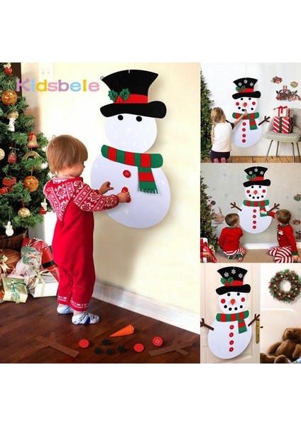 Kardan Adam Stili Dıy Keçe Noel Ağacı Çocuk Oyuncakları Çocuklar Için Anaokulu El Sanatları Kardan Adam Eğitici Oyuncaklar Dekorasyon Çocuklar Için En Iyi Hediyeler (Yurt Dışından)
