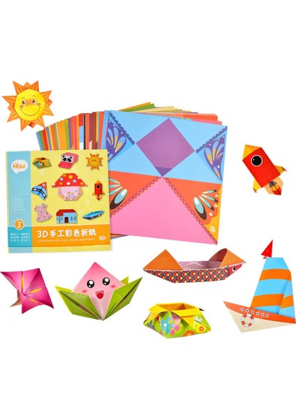 Hayvan Stili 54 Sayfa Montessori Oyuncaklar Dıy Çocuklar Zanaat Oyuncak 3D Karikatür Hayvan Origami El Sanatları Kağıt Sanat Öğrenme Çocuklar Için Eğitici Oyuncaklar (Yurt Dışından)