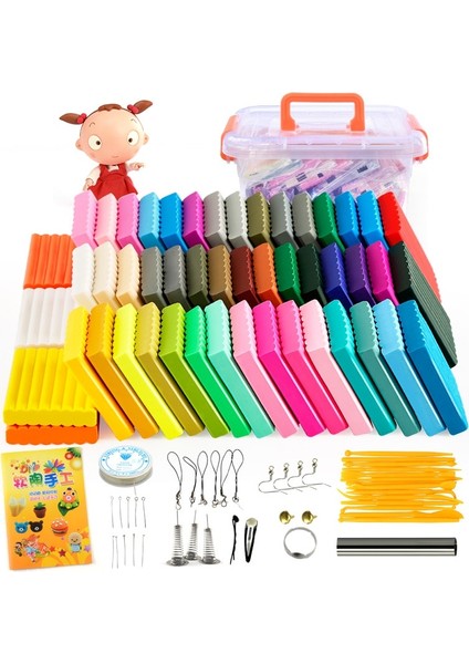 24COLORS14TOOLS Stili 6 Stil Dıy Yumuşak Kil Seti Polimer Kil Fimo Kalıplama Craft Fırın Fırında Kil Blokları Montessori Çocuklar Için Erken Eğitim Oyuncak (Yurt Dışından)