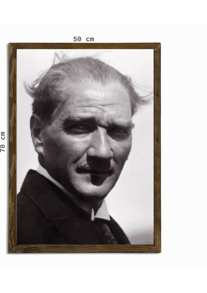 Masif Çerçeveli Ata Resim Baskılı Tablo 15