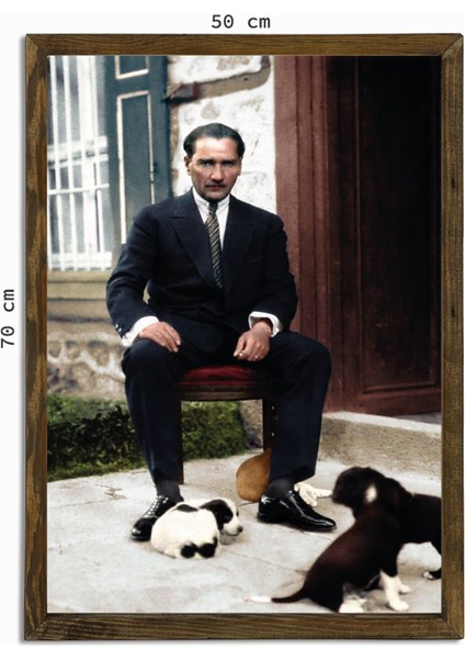 Masif Çerçeveli Ata Resim Baskılı Tablo 08 modelleri