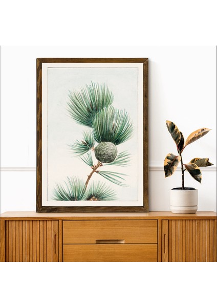 Masif Çerçeveli Çiçek Resmi Baskılı Tablo 9