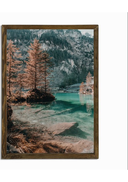 Masif Çerçeveli Doğa Resmi Baskılı Tablo 03 fiyatları