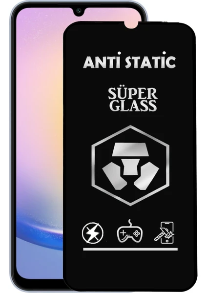 Caseart Samsung Galaxy A25 Tam Kaplayan Anti Statik Dayanıklı Süper Cam Ekran Koruyucu