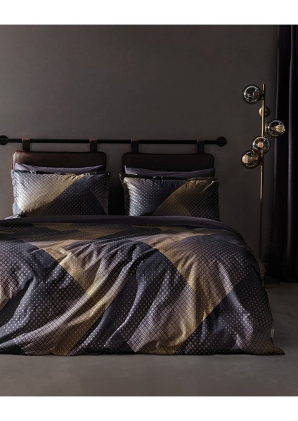 Aleon King Size Baskılı - 300TC Saten Nevresim Takımı