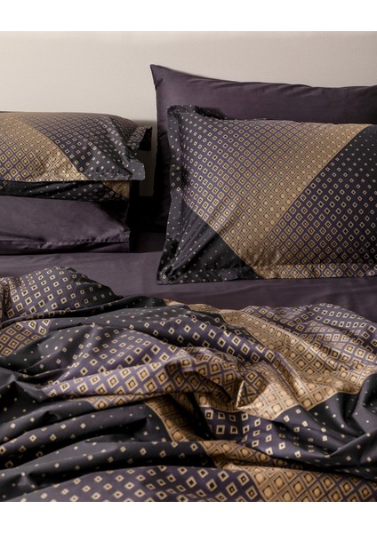 Aleon King Size Baskılı - 300TC Saten Nevresim Takımı fırsatları