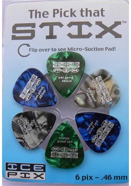 ICE-PIX46 Stıx 0.46MM 6 Ad Yapışan Pena Setı