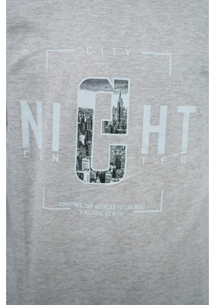 City Night Baskılı Erkek Sweatshirt