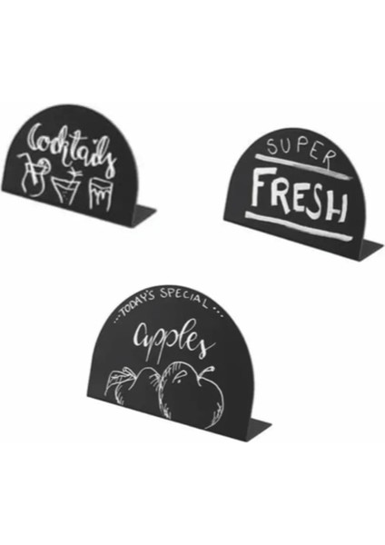 Pvc Mini Yarım Daire Tasarımlı Stand 6,5x8 cm , Pastane, Fırın, Büfe, Parti Masa Stand, Yazması Kolay modelleri