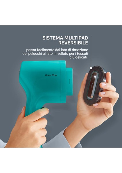 DR2024 Pure Pop, Taşınabilir Dikey Buharlı Ütü, Giysilerinizi Ütülemek ve Sterilize Etmek Için Kullanışlı, Çift Taraflı Sistemli, Hızlı Isıtma, Güç 1300W, Yeşil Renk 1
