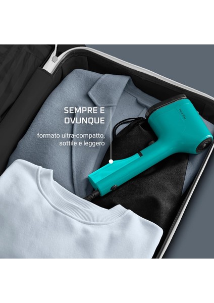 DR2024 Pure Pop, Taşınabilir Dikey Buharlı Ütü, Giysilerinizi Ütülemek ve Sterilize Etmek Için Kullanışlı, Çift Taraflı Sistemli, Hızlı Isıtma, Güç 1300W, Yeşil Renk 1