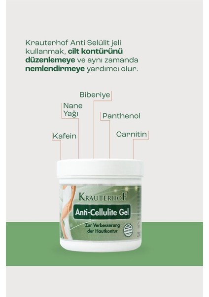 Anti Selülit Jel 250 ml + Kırmızı Asma Yaprağı Kremi 250 ml