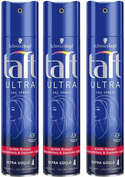 Saç Spreyi Ultra Mavi 250 ml x 3 Adet