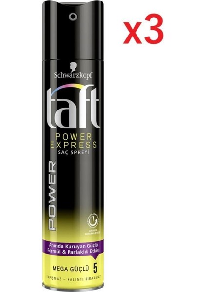 Saç Spreyi Power Express No:5 250 ml x 3 Adet
