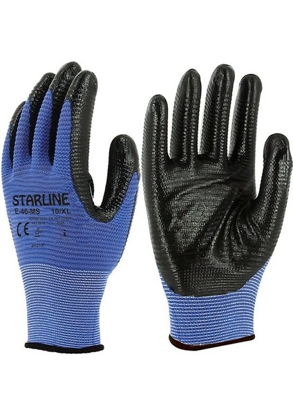 E-46-Ms Nitril Eldiven No:10 (10 Çift)