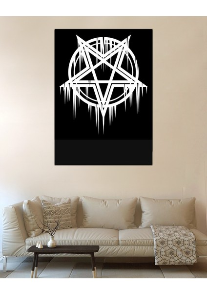 Pentagram 3 No Desenli Tasarım Duvar Halısı