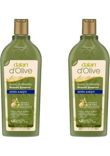 D’olive Zeytinyağlı Kepek Karşıtı Şampuan 400 ml 2 Adet