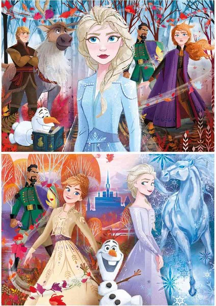 - 2x20 Parça Puzzle Frozen 2