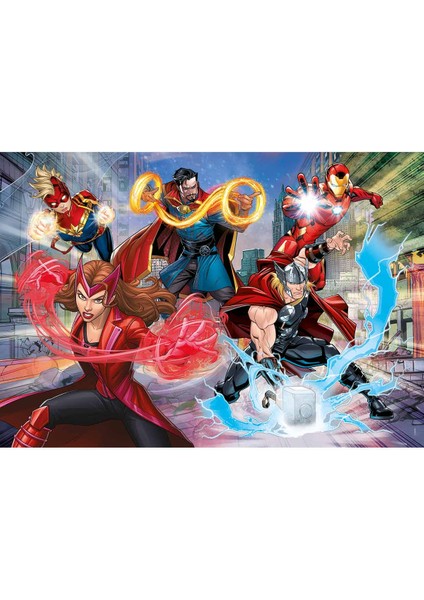 104 Parça Supercolor Glitter Effect Puzzle: Marvel Avengers