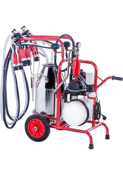 KM04097 Çift Sağım Tek Güğüm Süt Sağım Makinesi 40 Litre (Yağlı)