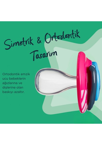 Tommee Tippee 2'li Fun Emzik 18-36 Ay Fuşya