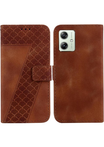 Motorola Moto G54 5g Pu Deri Kabartmalı Desen Flip Folio Kapak (Yurt Dışından)