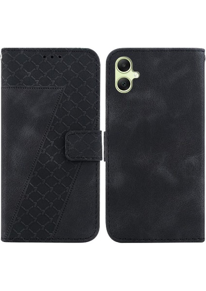 Samsung Galaxy A05 Kabartmalı Desen Pu Deri Flip Folio Kapak (Yurt Dışından)