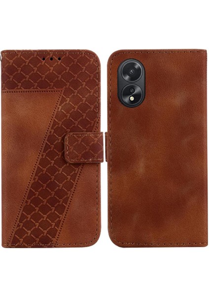 Oppo A18 Için KILIF/A38 Flip Folio Kapak Cüzdan Pu Deri Kart Yuvası Desen (Yurt Dışından)