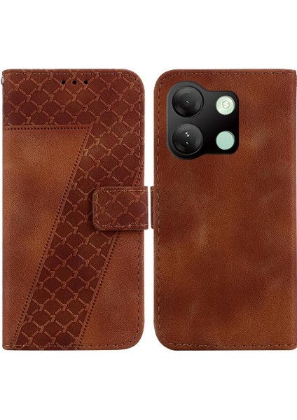 Infinix Akıllı 7 Hd Kart Yuvası Fonksiyonu Için Kılıf Kabartmalı Desen Cüzdan Pu (Yurt Dışından)