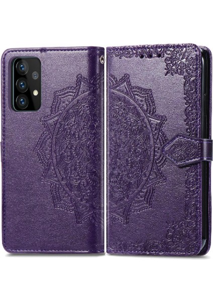 Samsung A72 5g Basit Iş Darbeye Zarif Desen Flip Case (Yurt Dışından)