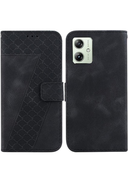 Motorola Moto G54 5g Pu Deri Kabartmalı Desen Flip Folio Kapak (Yurt Dışından)