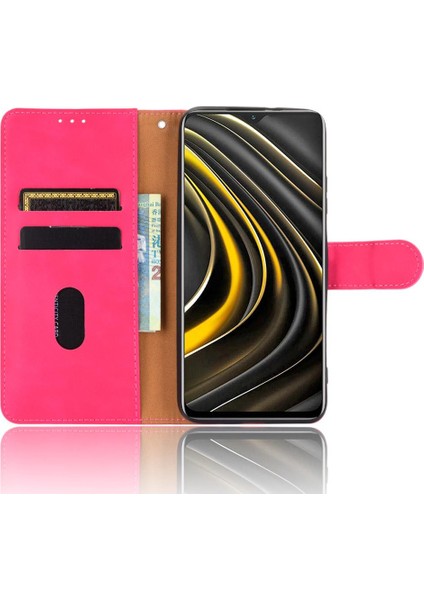 Kart Tutucu Kickstand Deri Folio Flip ile Xiaomi Poco M3 Için Kılıf (Yurt Dışından) indirimleri