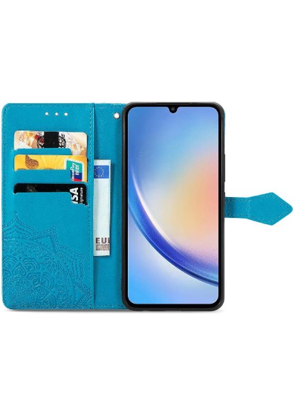 Bdt Shop Samsung A34 5g Için Kılıf Zarif Desen Deri Kılıf Darbeye Çevir (Yurt Dışından)