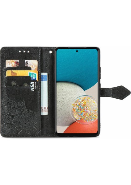 Samsung A73 5g Zarif Desen Darbeye Deri Kılıf Basit (Yurt Dışından)