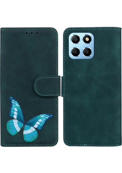 Honor Için Kılıf 70 Lite Flip Folio Kapak Kart Yuvaları Renk Baskılı Cüzdan (Yurt Dışından)