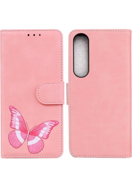 Sony Xperia 1 V Kelebek Flip Folio Kapak Cüzdan Renk Baskılı (Yurt Dışından)