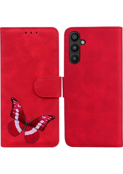 Samsung Galaxy A54 5g Için Kılıf Cüzdan Renk Baskılı Kelebek Flip Folio (Yurt Dışından)