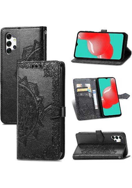 Samsung A32 5g Darbeye Dayanıklı Zarif Desen Deri Kılıf Basit (Yurt Dışından)