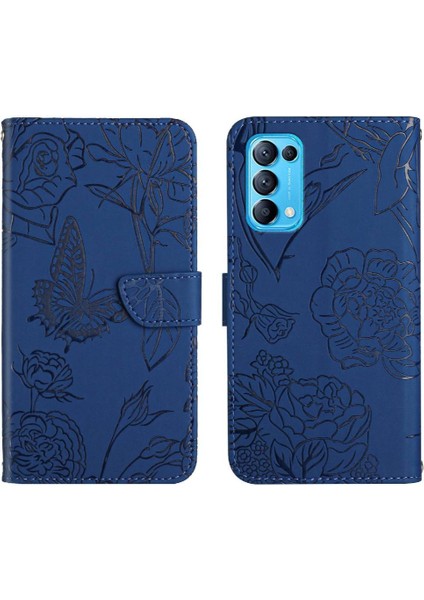 Oppo Için Kılıf Oppo 5 4g Pu Deri Flip Kapak ile Bilek Kayışı Darbeye (Yurt Dışından)