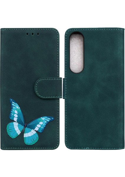 Sony Xperia 1 V Kelebek Flip Folio Kapak Cüzdan Renk Baskılı (Yurt Dışından)